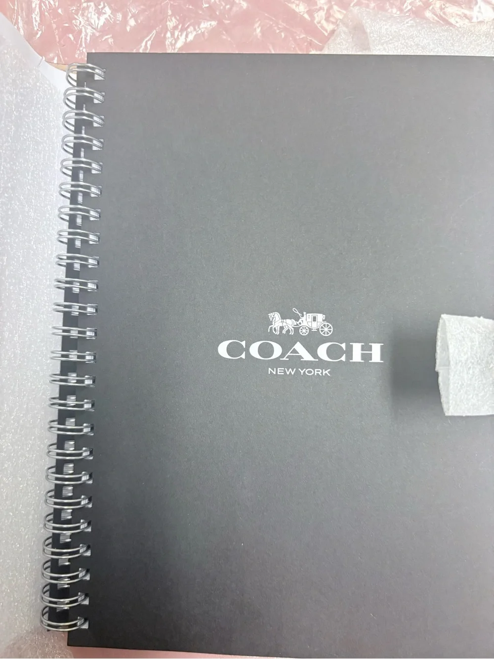 Coach Notebook In Signature Canvas in the Gold/White/Chalk - NWT